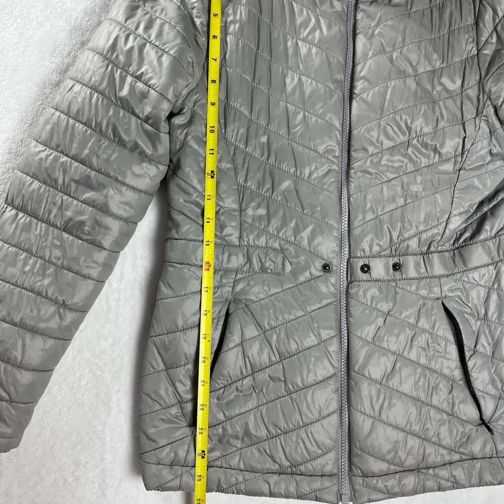 The North Face Womens M Quilted Insulated‎ Jacket Gray Fitted Outdoor